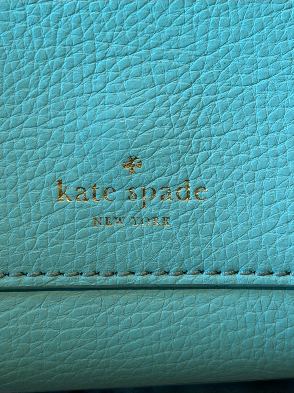 kate spade tiffany blue color pebble leather crossbody with studs - Picture 4 of 8